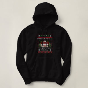 I'm About to Deck these halls, womens christmas Hoodie