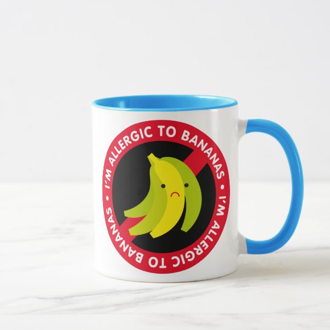 I'm allergic to bananas! Banana allergy Mug (Right)