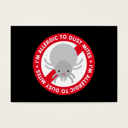 Customizable I'm allergic to dust mites! bookmark business card template
