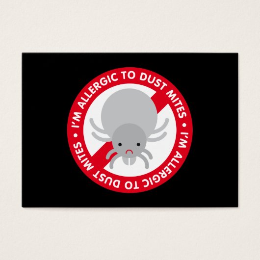 I'm allergic to dust mites! bookmark (Front)