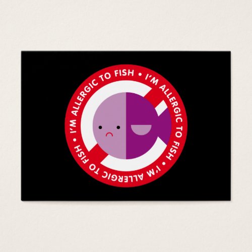 I'm allergic to fish! bookmark business card template