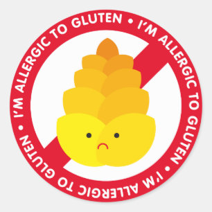 I'm allergic to gluten! classic round sticker