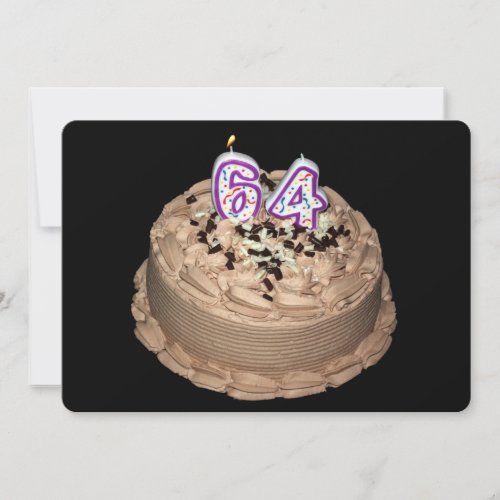 Im almost 64 Birthday Invitation Card