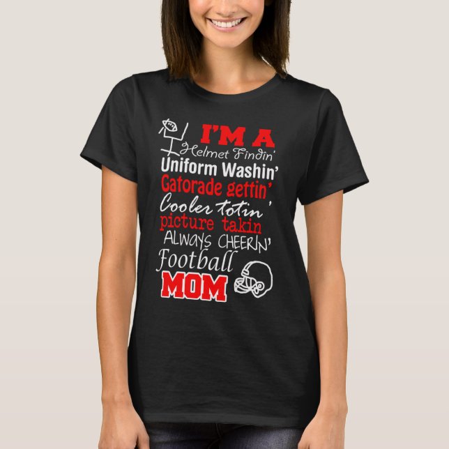 I'M ALWAYS CHEERING FOOTBALL MOM T-Shirt (Front)