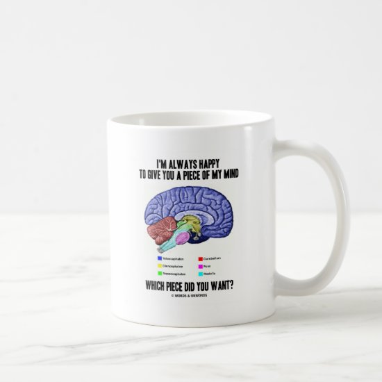 I'm Always Happy To Give You A Piece Of My Mind Coffee Mug