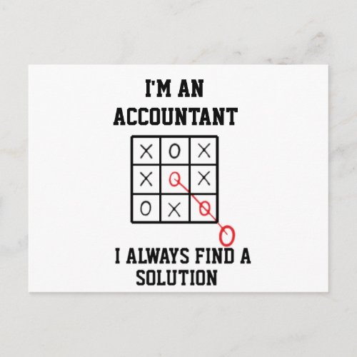 Im An Accountant I Always Find A Solution Postcard