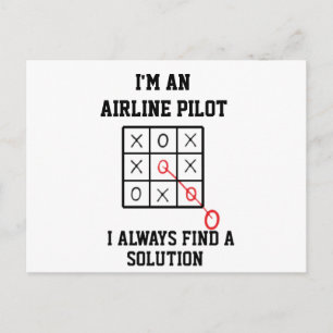 Im An Airline Pilot I Always Find A Solution Postcard