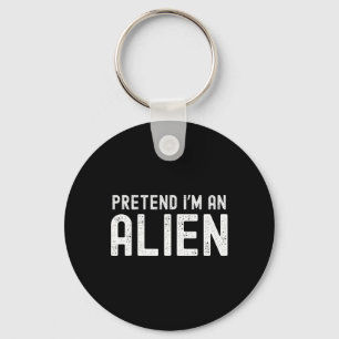 I'm An Alien Funny Lazy Halloween Costume Matching Keychain