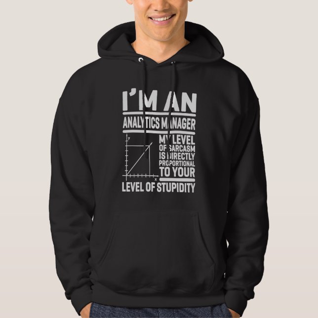 I'm An Analytics Manager My Level Of Sarcasm Is Di Hoodie (Front)