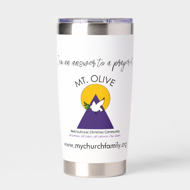 I'm an answer to a prayer! insulated tumbler (Front)