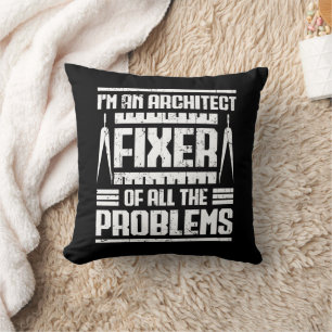 I'm An Architect Fixer Of All Problems Vintage Throw Pillow