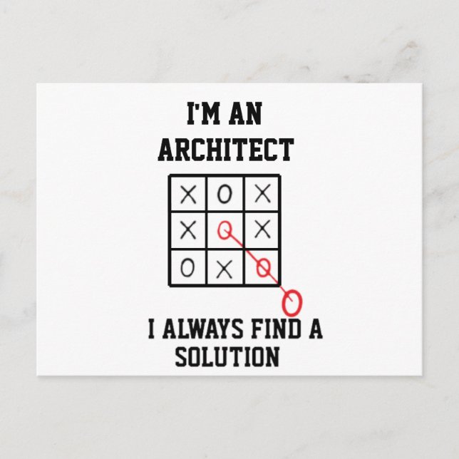 Im An Architect I Always Find A Solution  Postcard (Front)