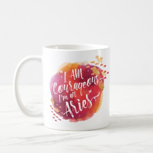 Im an Aries Zodiac Magenta Watercolour Mug