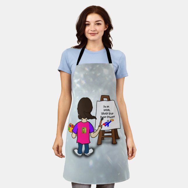 I'm an artist, colorful design, apron (Worn)