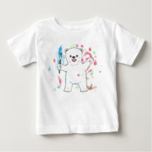 "I'm an artist!" Polar bear baby T-shirt