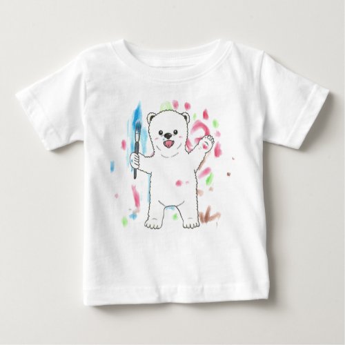 Im an artist Polar bear baby T_shirt