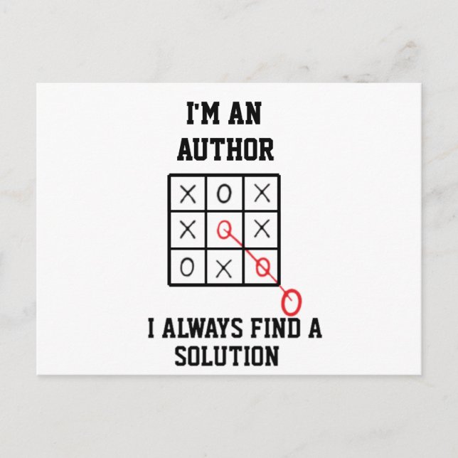 Im An Author I Always Find A Solution  Postcard (Front)