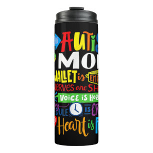 I'm an Autism Mom Wallet Empty Proud Autism Mother Thermal Tumbler