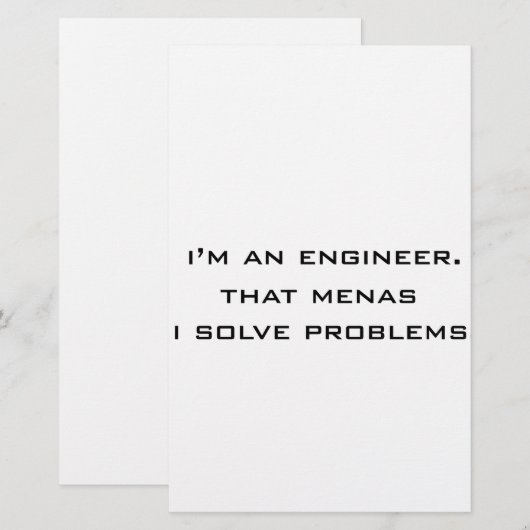 I'm an engineer (Front/Back)