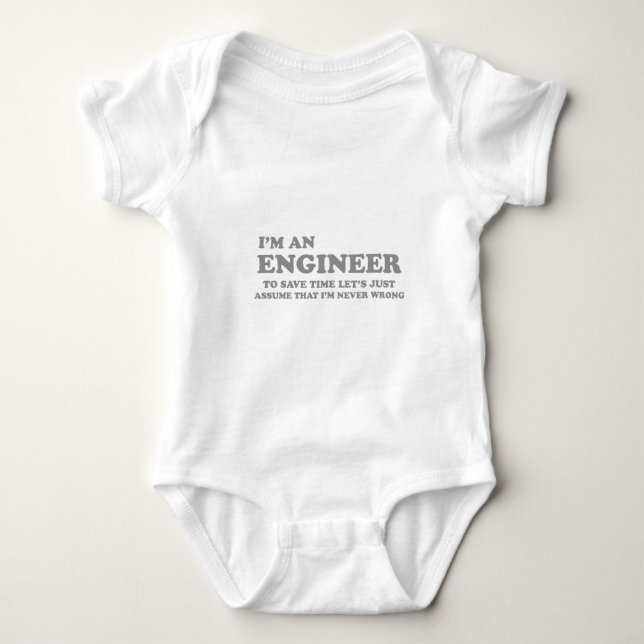 I'm an Engineer Baby Bodysuit (Front)
