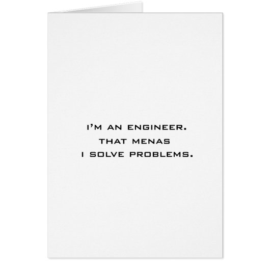 I'm an engineer cards (Front)