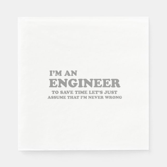 I'm an engineer paper napkins (Front)