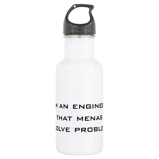 I'm an engineer stainless steel water bottle (Front)