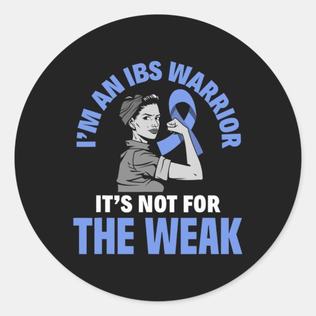 I'm An Ibs Warrior Irritable Bowel Syndrome Awaren Classic Round Sticker (Front)