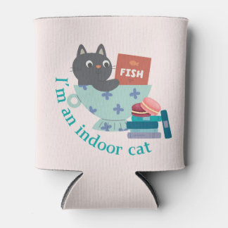 I'm An Indoor Cat Funny Can Cooler