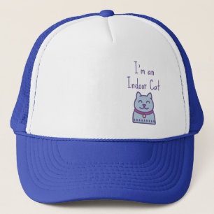 I'm an Indoor Cat Funny Humor Cat Lover Trucker Hat