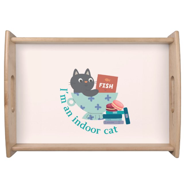 I'm An Indoor Cat Funny Serving Tray (Front)
