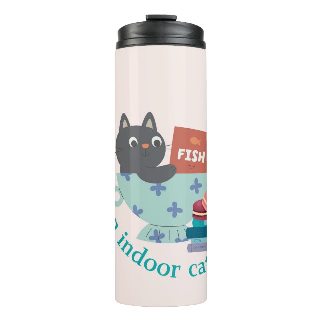 I'm An Indoor Cat Funny Thermal Tumbler (Front)