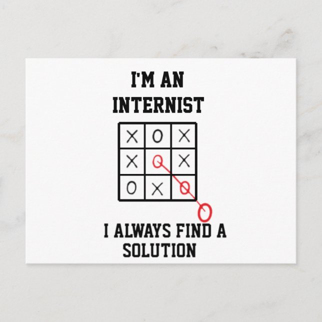 Im An Internist I Always Find A Solution  Postcard (Front)