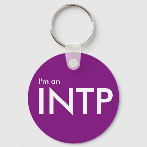 Im an INTP _ Personality Type Purple Keychain