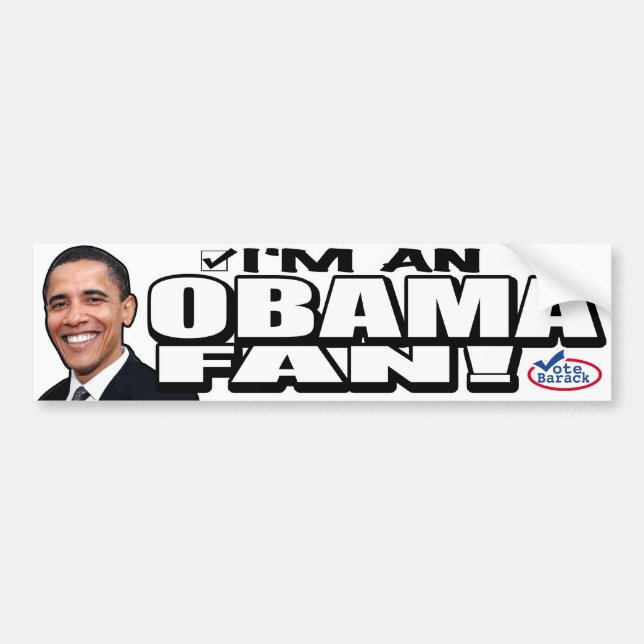I'm an Obama Fan! Bumper Sticker  (Front)