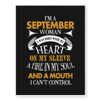I'm an September woman Temporary Tattoos