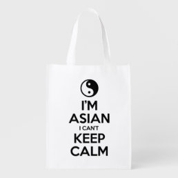 I&#39;m Asian I Can&#39;t Keep Calm Grocery Bag