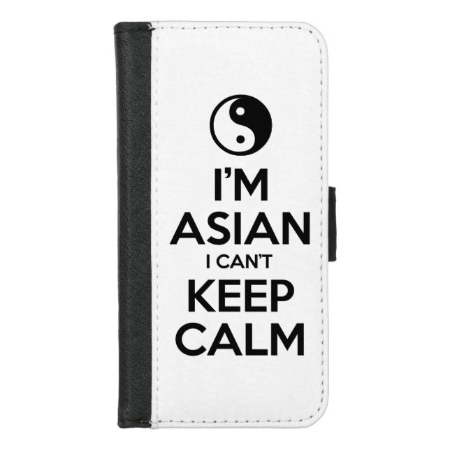 I'm Asian I Can't Keep Calm iPhone Wallet Case (Front)