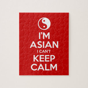 I'm Asian I Can't Keep Calm Jigsaw Puzzle