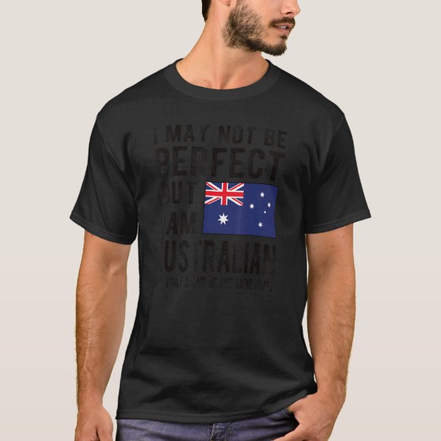 I'm Australian Flag Australia Proud Australian Roo T-Shirt (Front)