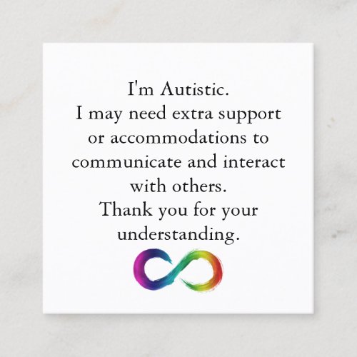 Im Autistic Awareness_ Communication Card