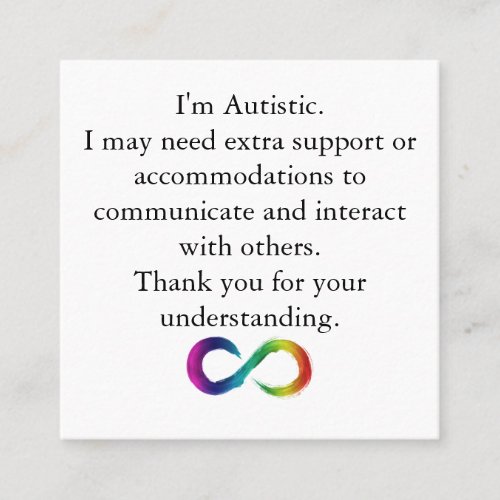 Im Autistic Awareness_ Communication Card