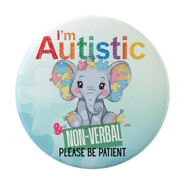 I'm autistic non verbal pin badge Autism Alert (I'm autistic non verbal pin badge Autism Alert)