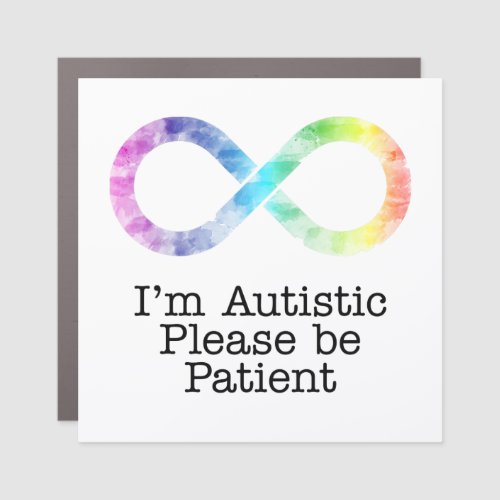 Im Autistic please be patient Car Magnet