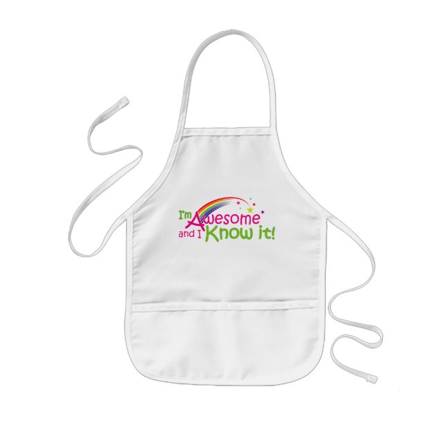 I'm Awesome and I Know It Cute Gift Kids' Apron (Front)