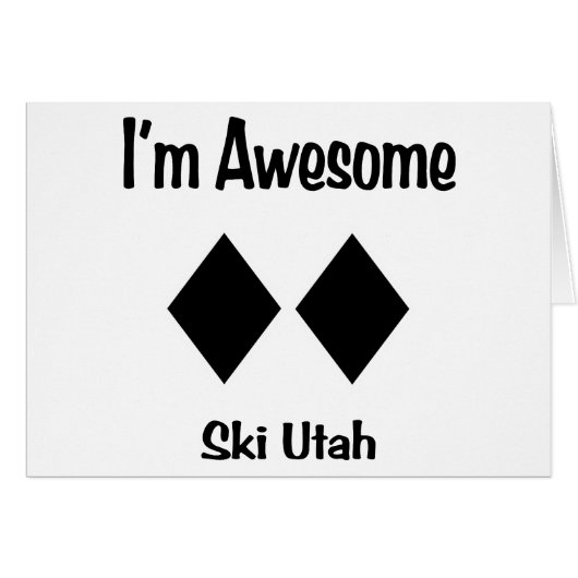 I'm Awesome Ski Utah Cards (Front Horizontal)