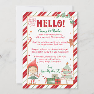 I'm Back Christmas Elf Girl Personalize & Print Invitation