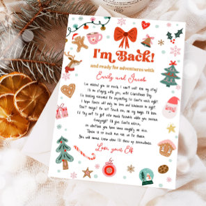 I'm Back Elf Arrival Elf Return Christmas Letter  Invitation