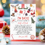 I'm Back Elf Arrival Letter Elf Return Christmas  Invitation<br><div class="desc">♥ This cute Elf Letter is a perfect addition to your Magical Christmas!</div>