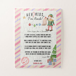 I'm Back! Secret Xmas Elf Return Letter for Kids Jigsaw Puzzle
